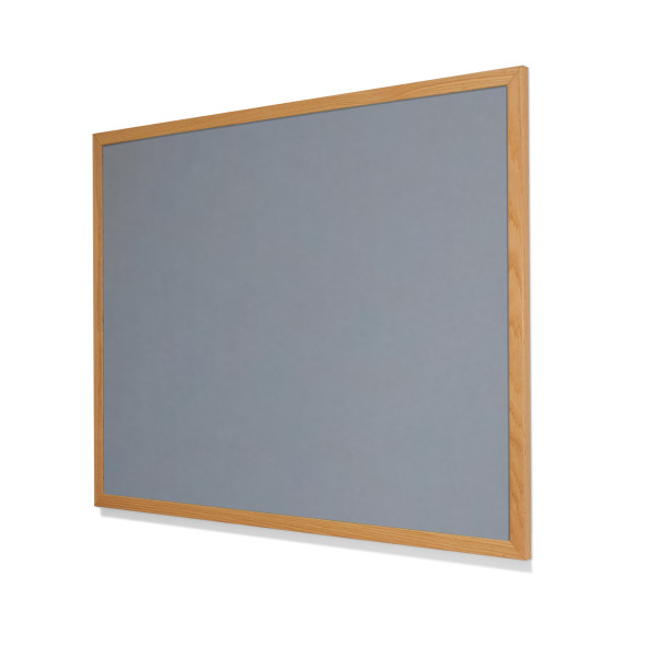 2162 Duck Egg Colored Cork Forbo Bulletin Board with Narrow Red Oak Frame